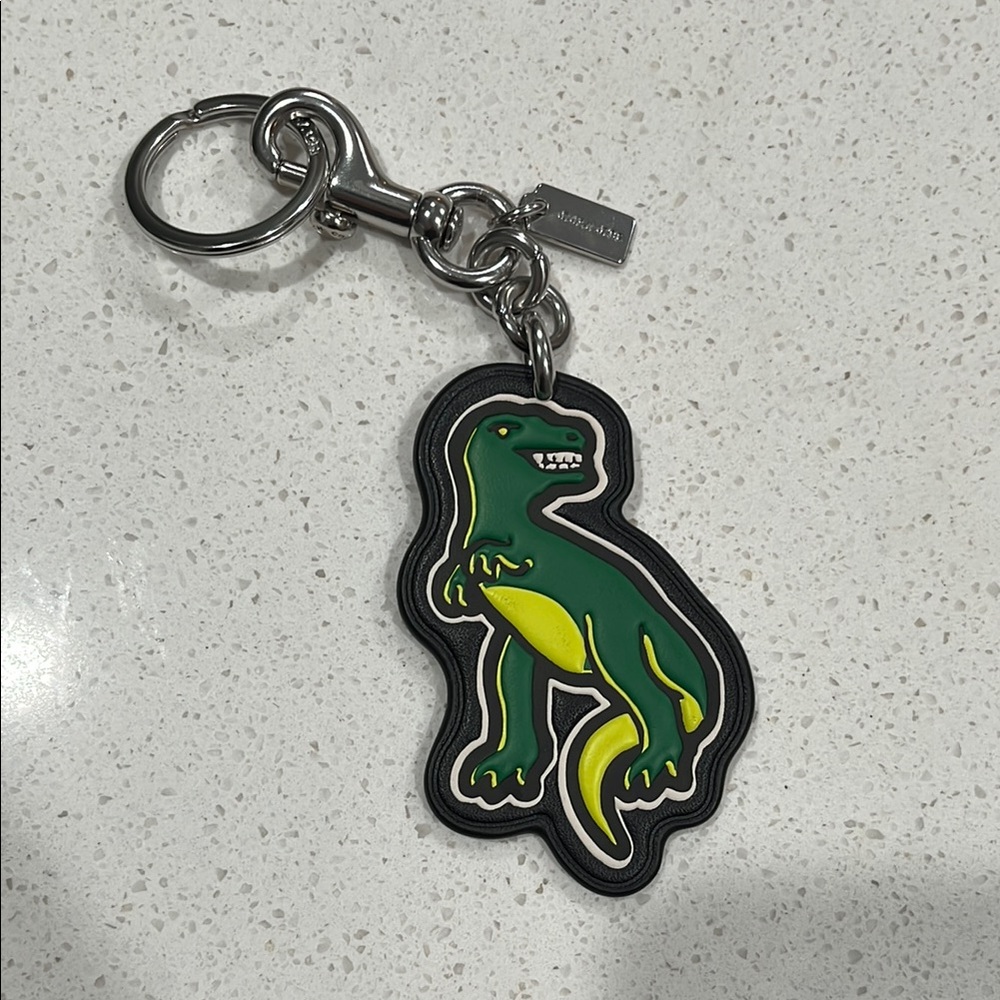 Coach leather dino bag charm